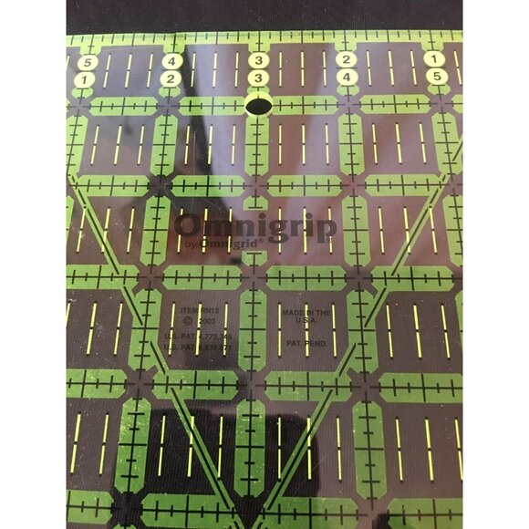 Omnigrip Neon by Omnigrid 6 x 12" The Non-Slip Quilt Ruler, R12 New w/o Sticker - Picture 2 of 3